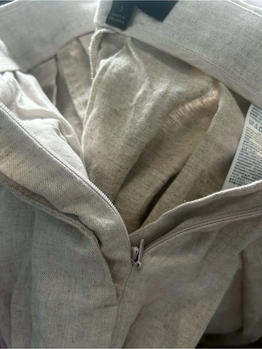 Banana Republic Linen cotton Blend Pleated Extra Wide-Leg Pants size 2